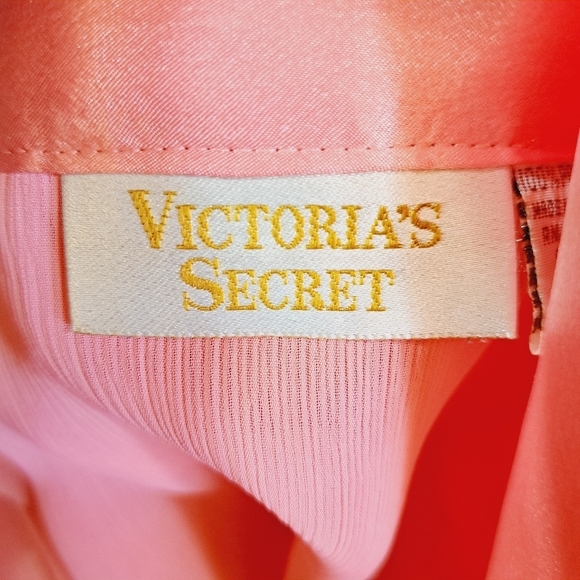 Victoria's Secret 1980's Vintage Gold Label Coral Wrap Cover Up Robe - Picture 7 of 10